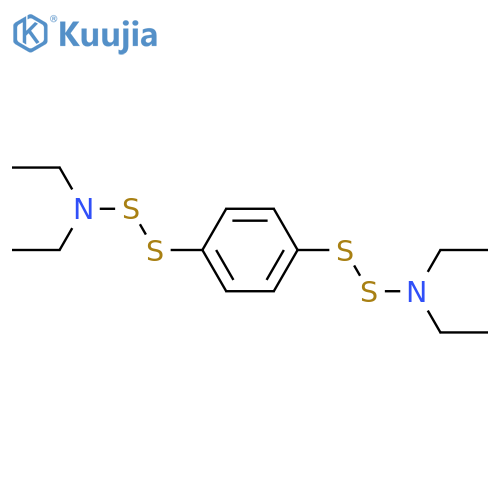 Ethanamine, N,N'-[1,4-phenylenebis(dithio)]bis[N-ethyl- structure