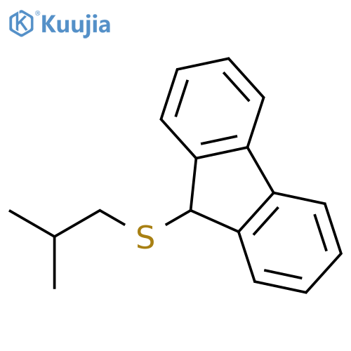 9H-FLUORENE, 9-[(2-METHYLPROPYL)THIO]- structure