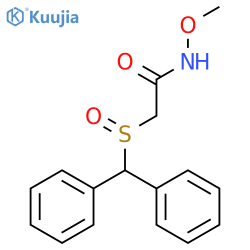 Acetamide, 2-[(diphenylmethyl)sulfinyl]-N-methoxy- structure