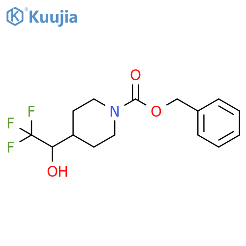 benzyl 4-(2,2,2-trifluoro-1-hydroxyethyl)piperidine-1-carboxylate structure
