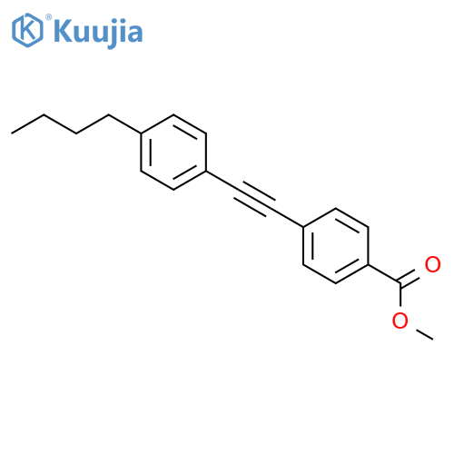 Benzoic acid, 4-[(4-butylphenyl)ethynyl]-, methyl ester structure