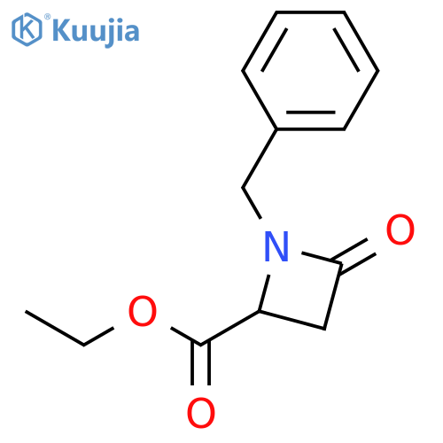 2-Azetidinecarboxylic acid, 4-oxo-1-(phenylmethyl)-, ethyl ester structure