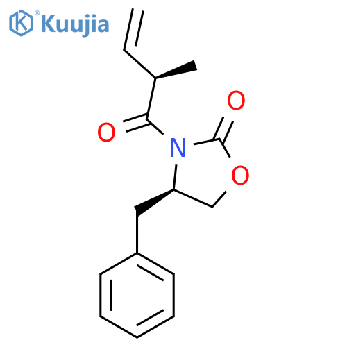 (R)-4-Benzyl-3-((R)-2-methylbut-3-enoyl)oxazolidin-2-one structure