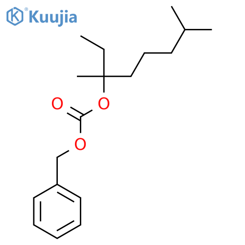 Carbonic acid, 1-ethyl-1,5-dimethylhexyl phenylmethyl ester structure