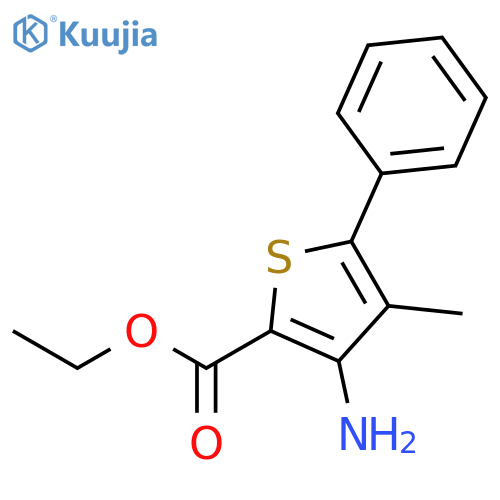 2-Thiophenecarboxylic acid, 3-amino-4-methyl-5-phenyl-, ethyl ester structure