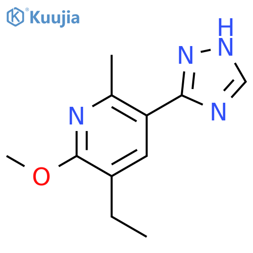 Pyridine, 3-ethyl-2-methoxy-6-methyl-5-(1H-1,2,4-triazol-3-yl)- structure