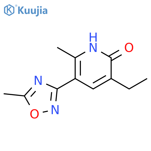 2(1H)-Pyridinone, 3-ethyl-6-methyl-5-(5-methyl-1,2,4-oxadiazol-3-yl)- structure