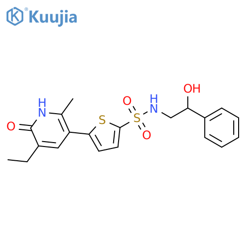 2-Thiophenesulfonamide,5-(5-ethyl-1,6-dihydro-2-methyl-6-oxo-3-pyridinyl)-N-(2-hydroxy-2-phenylethyl)- structure