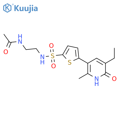 Acetamide,N-[2-[[[5-(5-ethyl-1,6-dihydro-2-methyl-6-oxo-3-pyridinyl)-2-thienyl]sulfonyl]amino]ethyl]- structure