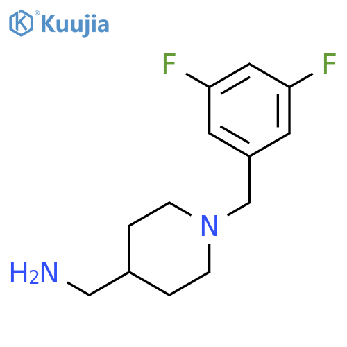 {1-(3,5-difluorophenyl)methylpiperidin-4-yl}methanamine structure