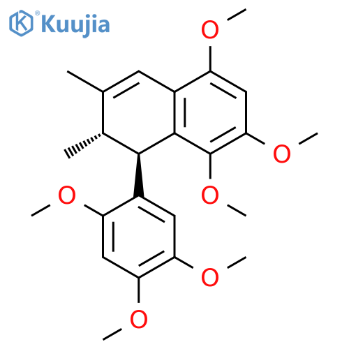Naphthalene,1,2-dihydro-5,7,8-trimethoxy-2,3-dimethyl-1-(2,4,5-trimethoxyphenyl)-,(1R,2S)-rel- structure