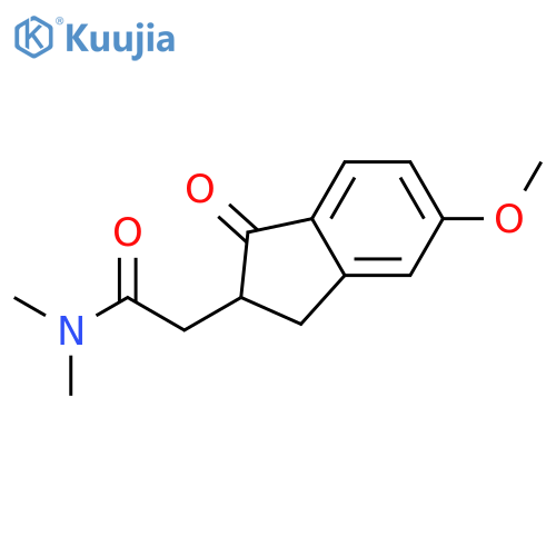 1H-Indene-2-acetamide, 2,3-dihydro-5-methoxy-N,N-dimethyl-1-oxo- structure