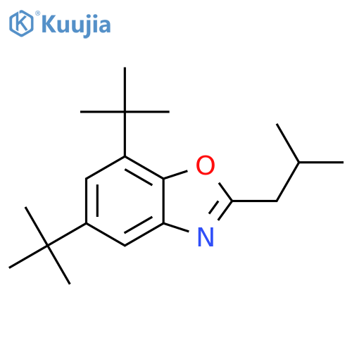 Benzoxazole, 5,7-bis(1,1-dimethylethyl)-2-(2-methylpropyl)- structure