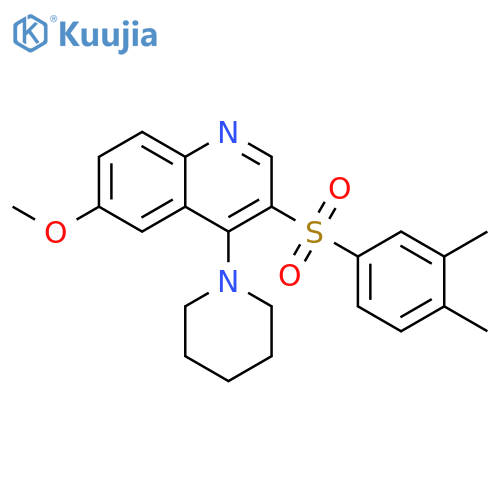 3-(3,4-dimethylbenzenesulfonyl)-6-methoxy-4-(piperidin-1-yl)quinoline structure