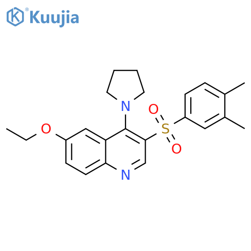3-(3,4-dimethylbenzenesulfonyl)-6-ethoxy-4-(pyrrolidin-1-yl)quinoline structure