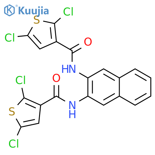 2,5-dichloro-N-3-(2,5-dichlorothiophene-3-amido)naphthalen-2-ylthiophene-3-carboxamide structure