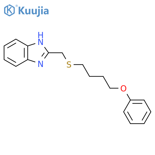 2-{(4-phenoxybutyl)sulfanylmethyl}-1H-1,3-benzodiazole structure