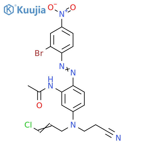 Acetamide, N-[2-[2-(2-bromo-4-nitrophenyl)diazenyl]-5-[(3-chloro-2-propen-1-yl)(2-cyanoethyl)amino]phenyl]- structure