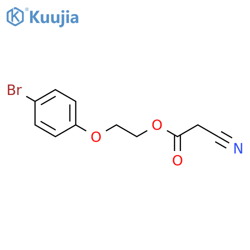 Acetic acid, cyano-, 2-(4-bromophenoxy)ethyl ester structure