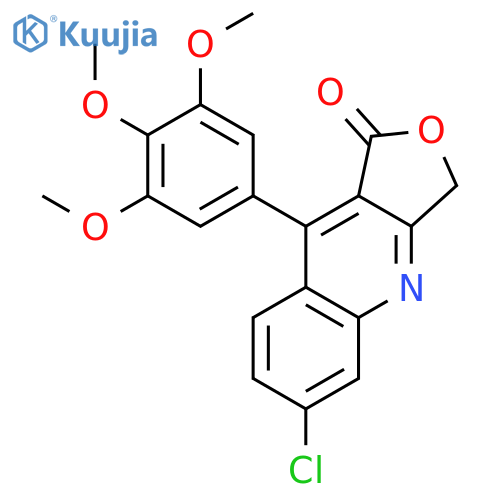 Furo[3,4-b]quinolin-1(3H)-one, 6-chloro-9-(3,4,5-trimethoxyphenyl)- structure