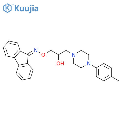 1-{(9H-fluoren-9-ylidene)aminooxy}-3-4-(4-methylphenyl)piperazin-1-ylpropan-2-ol structure
