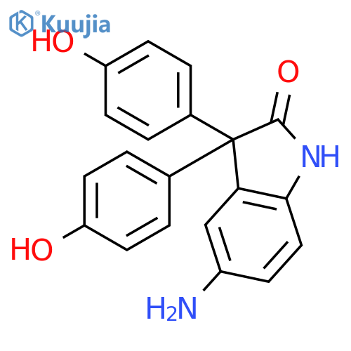 2H-Indol-2-one, 5-amino-1,3-dihydro-3,3-bis(4-hydroxyphenyl)- structure