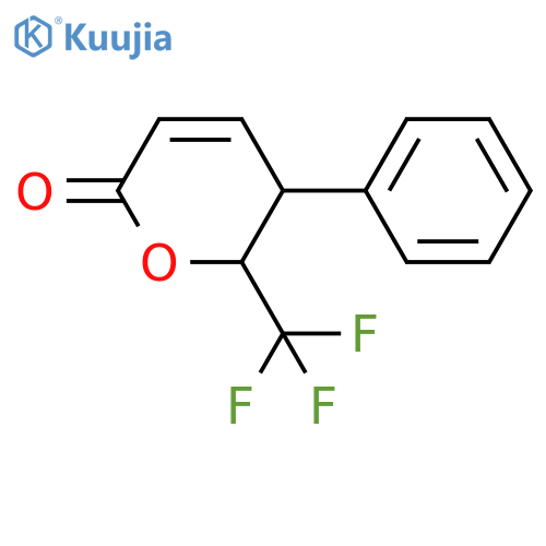 2H-PYRAN-2-ONE, 5,6-DIHYDRO-5-PHENYL-6-(TRIFLUOROMETHYL)- structure