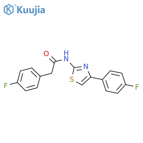 2-(4-fluorophenyl)-N-4-(4-fluorophenyl)-1,3-thiazol-2-ylacetamide structure