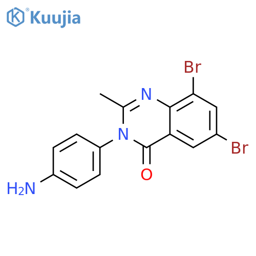 4(3H)-QUINAZOLINONE, 3-(4-AMINOPHENYL)-6,8-DIBROMO-2-METHYL- structure