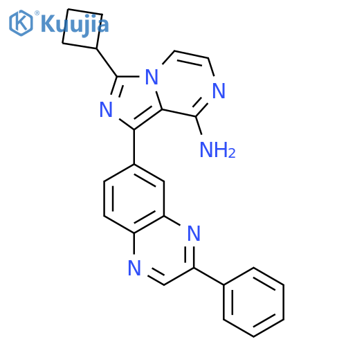 Imidazo[1,5-a]pyrazin-8-amine, 3-cyclobutyl-1-(3-phenyl-6-quinoxalinyl)- structure