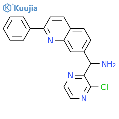 (3-Chloropyrazin-2-yl)(2-phenylquinolin-7-yl)methanamine structure