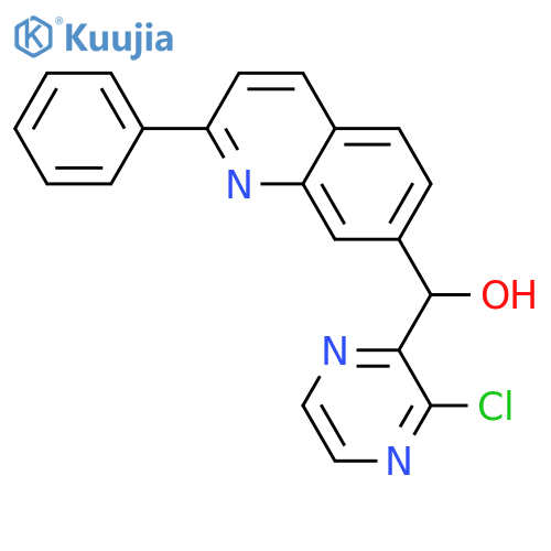 (3-Chloropyrazin-2-yl)(2-phenylquinolin-7-yl)methanol structure