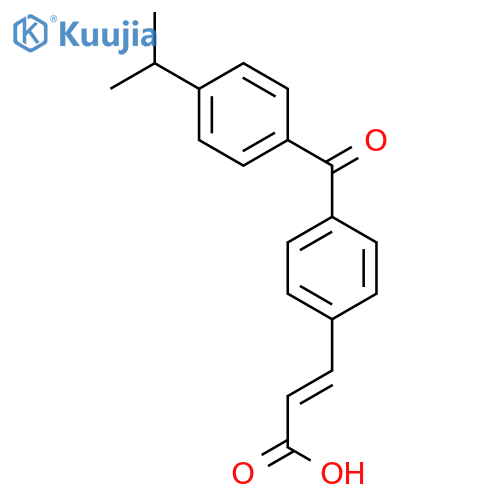 2-PROPENOIC ACID, 3-[4-[4-(1-METHYLETHYL)BENZOYL]PHENYL]-, (2E)- structure