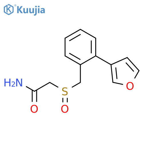 Acetamide, 2-[[[2-(3-furanyl)phenyl]methyl]sulfinyl]- structure