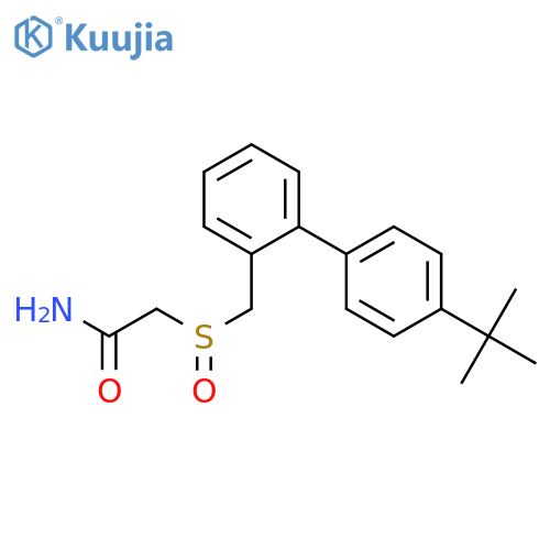 Acetamide, 2-[[[4'-(1,1-dimethylethyl)[1,1'-biphenyl]-2-yl]methyl]sulfinyl]- structure