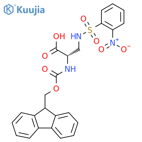 (2S)-2-(9H-Fluorene-9-ylmethoxycarbonylamino)-3-(2-nitrophenylsulfonylamino)propionic acid structure