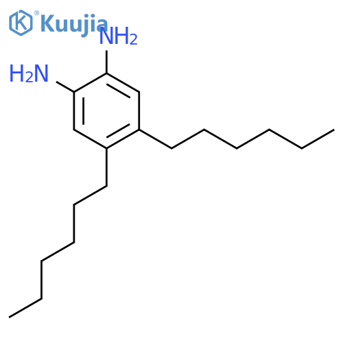 1,2-Benzenediamine, 4,5-dihexyl- structure