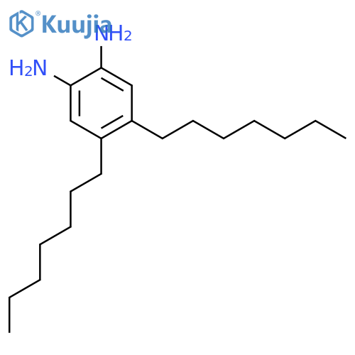 1,2-Benzenediamine, 4,5-diheptyl- structure