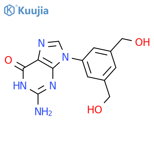 6H-PURIN-6-ONE, 2-AMINO-9-[3,5-BIS(HYDROXYMETHYL)PHENYL]-1,9-DIHYDRO- structure