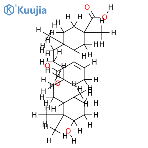 3alpha-Hydroxy-12-oleanene-27,29-dioic acid structure
