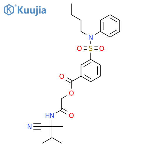 [(1-Cyano-1,2-dimethylpropyl)carbamoyl]methyl 3-[butyl(phenyl)sulfamoyl]benzoate structure