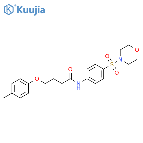 Butanamide, 4-(4-methylphenoxy)-N-[4-(4-morpholinylsulfonyl)phenyl]- structure