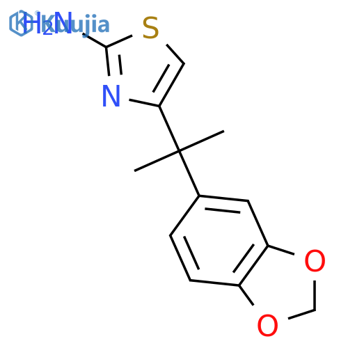 2-Thiazolamine, 4-[1-(1,3-benzodioxol-5-yl)-1-methylethyl]- structure