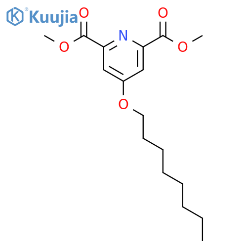 2,6-Pyridinedicarboxylic acid, 4-(octyloxy)-, dimethyl ester structure