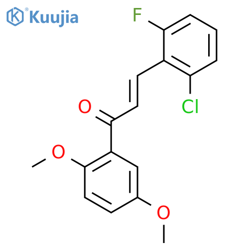 (E)-3-(2-Chloro-6-fluorophenyl)-1-(2,5-dimethoxyphenyl)prop-2-en-1-one structure