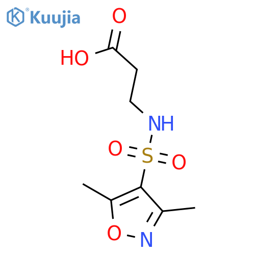 3-(Dimethyl-1,2-oxazole-4-sulfonamido)propanoic Acid structure