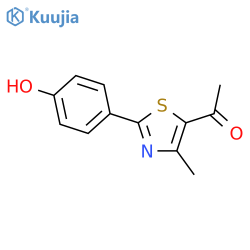 1-2-(4-Hydroxyphenyl)-4-methyl-1,3-thiazol-5-ylethan-1-one structure