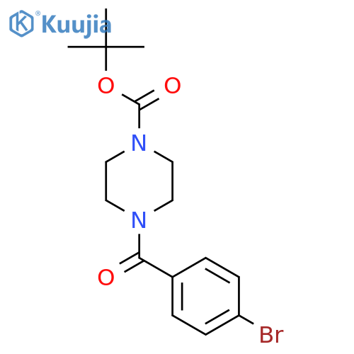 1-Piperazinecarboxylicacid, 4-(4-bromobenzoyl)-, 1,1-dimethylethyl ester structure