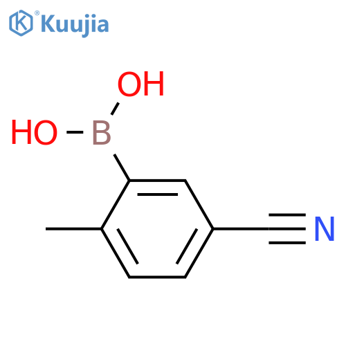 5-Cyano-2-methylphenylboronic acid structure