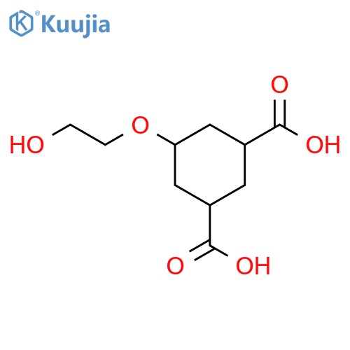 1,3-Cyclohexanedicarboxylic acid, 5-(2-hydroxyethoxy)- structure